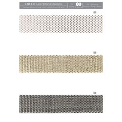 11129 Trimming with Stones on Metallic Mesh, 38mm