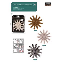 M11803 Iron on Sun Motif with Faux Stones