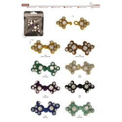 M50345 Frog Closure with Rhinestones