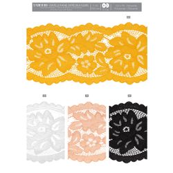 04281 Raschel, Entre Deux Lace with Flowers, 100mm