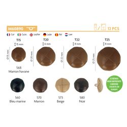 M60890 Leather Shank Button