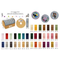 30057 Embroidery Thread, 6 Spools Box, 10 Meters/Spool