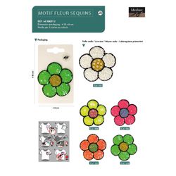 M11807 Sequin Daisy Applique
