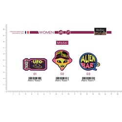 M16561 Alien Bar, UFO, Alien Appliques