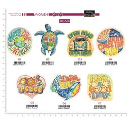 M16568 Positivity Vibes Appliques