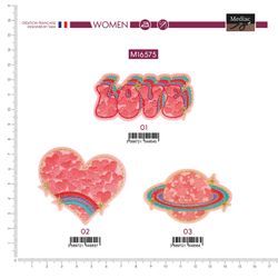 M16575 Love, Heart & Saturn Appliques