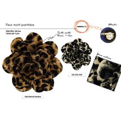 M08931 Panther Flower Brooch