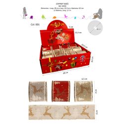 30058 Christmas Ribbon Assortments, 12 Spools/Box