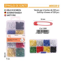 M00220 Safety Pins, 320 Pieces/Box