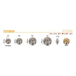 M50347 Metal Button with Anchor