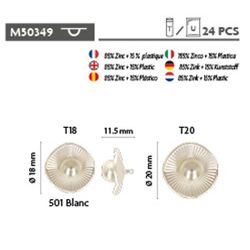 M50349 Pearl Look Button