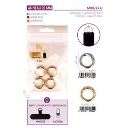 M00225 20mm Metal Ring Clips