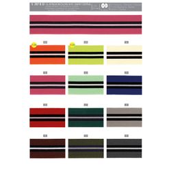 02157 Two-Tone Elastic with Black Stripes, 32mm