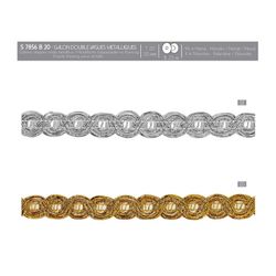 07856 Double Waves Metallic Trim, 20mm