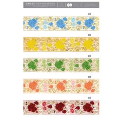 07867 Jacquard Galon with Roses, 33mm