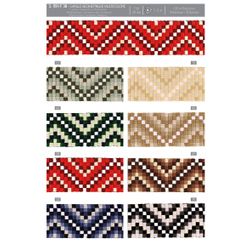 01154 Multicolor Geometric Webbing, 38mm