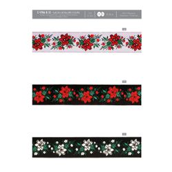 04786 Jacquard with Flowers, 33mm