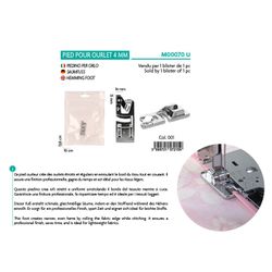 M00070 Hemming Foot, 4mm Hems