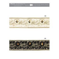 11146 Sequins Embroidered Galon Trim, 45mm