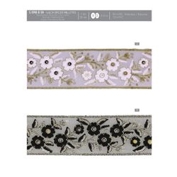 11148 Sequins Embroidered Galon Trim, 58mm