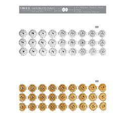 11161 Three Row Flower Sequin Trim, 55mm