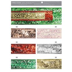 16626 Glitter Wired Ribbon, 25mm, 38mm & 63mm