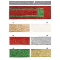 16627 Glitter Wired Ribbon, 25mm-38mm-63mm