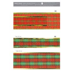 16632 Tartan Wired Ribbon, 38mm & 63mm