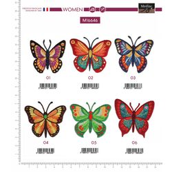 M16646 Vividly Colorful Butterfly Applique
