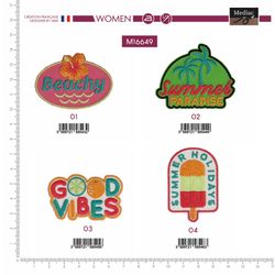 M16649 Summer, Beach, Holiday Appliques