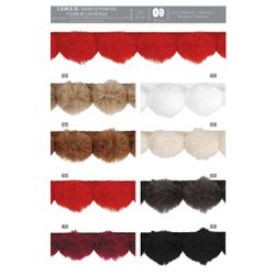 10141 Faux Fur Pompom Trim, 30mm