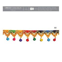 11150 Multicolor Fringe with Bells, 37mm