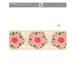 11174 Crochet Galon Trim with Flowers, 60mm