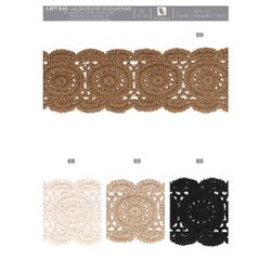 11177 Crochet Macrame Style Trimming, 65mm