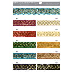 07876 Metallic Criss-Cross Braid, 23mm