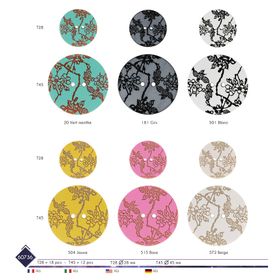 M60736 Floral Design 2-hole Button