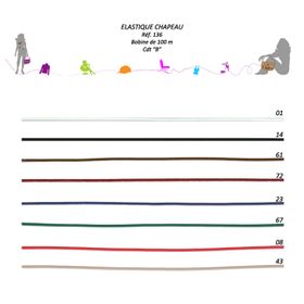 00136 Elastic Cord, Polyester, 1.2mm