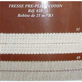 00628 Foldover Braid, Cotton