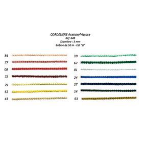 00648 Twisted Cording, Acetate/Viscose, 3mm