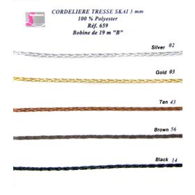 00659 Braided Faux Leather Cord