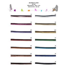 00683 Lurex Polyester Cord, 5mm