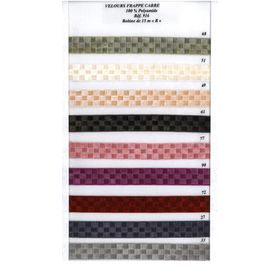 00916 Velvet Ribbon w/ Squares, 16mm