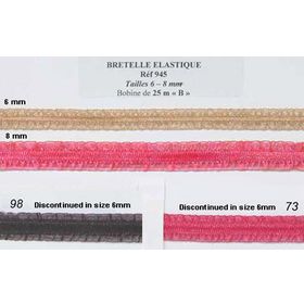 00945 Elastic Trim, (6mm & 8mm)