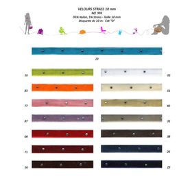 00994 Velvet Trim with Crystal Accent