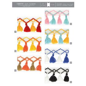 01024 Multicolor Tassel Fringe, 47mm