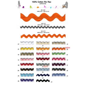 01173 100% Cotton Ric-Rac, 18mm