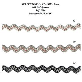 01186 Ric Rac - Stitched Vine - 13mm