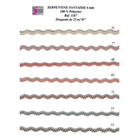 01187 Ric Rac - Stitched Vine - 6mm