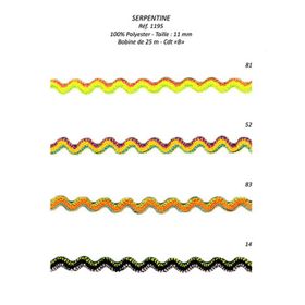 01195 Tricolor Ric Rac, 11mm