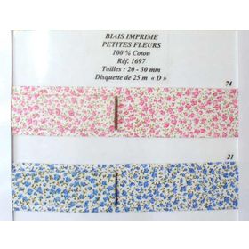 01697 Cotton Bias, Flowers, 20mm & 30mm